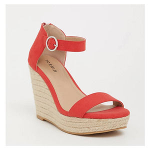 Torrid RED ESPADRILLE PLATFORM WEDGE (WIDE WIDTH) 9W